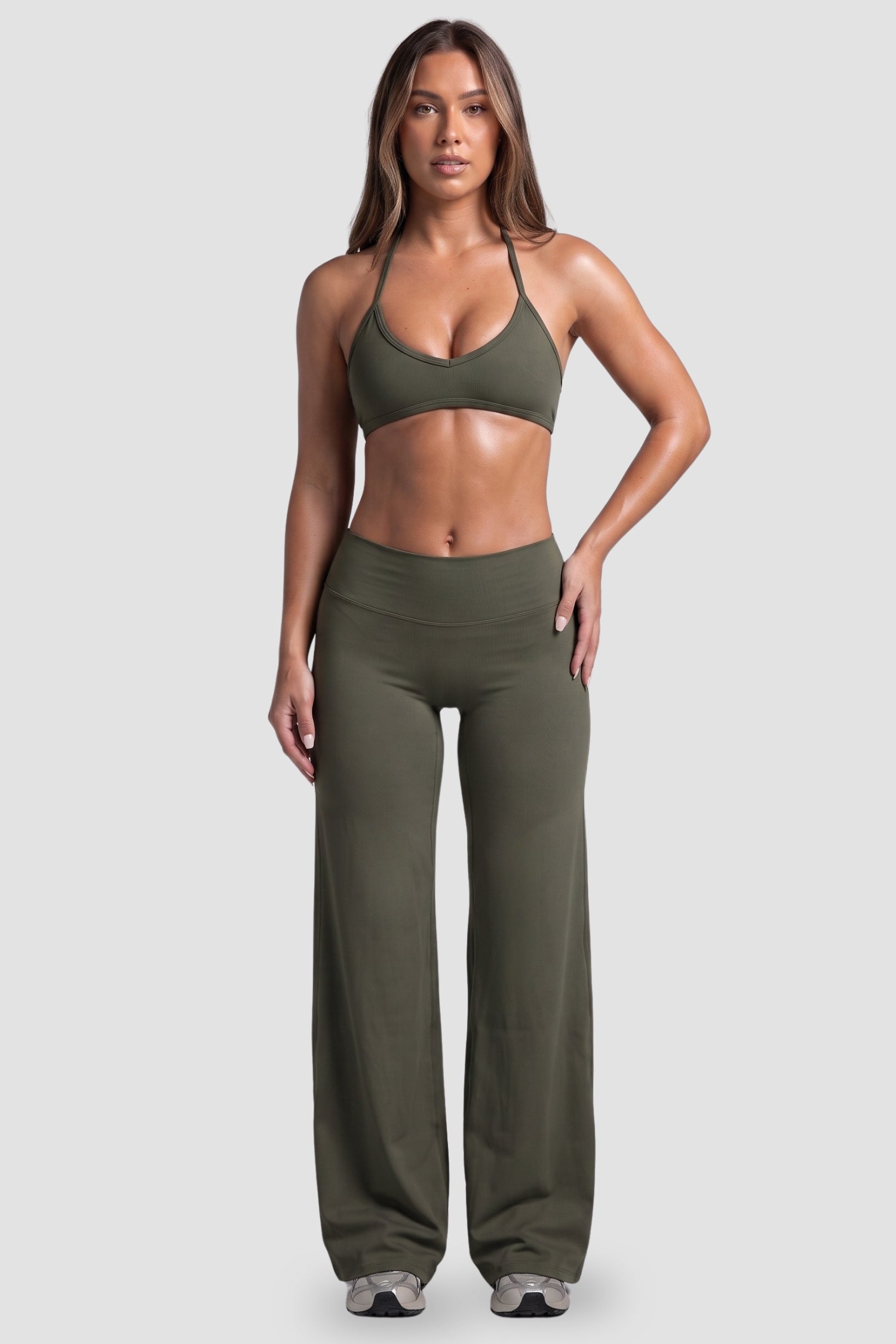 MeriCloud Wide Leg Pant - Olive Green